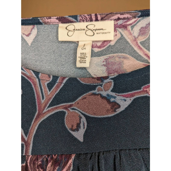 Jessica Simpson maternity cold shoulder long sleeve blouse womens small petite - Picture 4 of 5